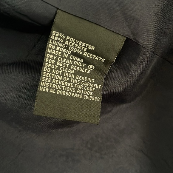 Navy Embellished Sequined Blazer 16 - Picture 8 of 10